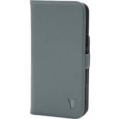 (Light Blue) iPhone 14 Leather Folio Case (MagSafe Compatible)