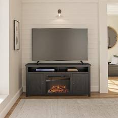 Ameriwood Home Electric Fireplaces Ameriwood Home Farmington Electric Fireplace Console 60" Black Oak TV Stand