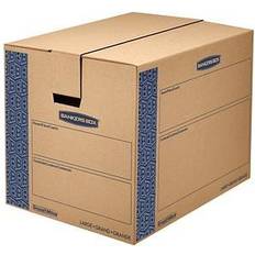 Corrugated Boxes Bankers BoxÂ SmoothMove 24" x 18" x 18" Moving Box, Blue/Kraft, 6/Bundle (0062901) Brown
