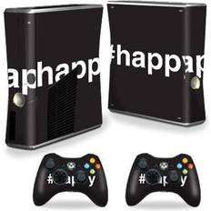 Xbox 360 Bundle Decal Stickers MightySkins XBOX360S-Happy Decal Wrap for Xbox 360 S Slim Plus 2 Controllers
