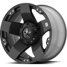 20" - Black Car Rims Wheels ROCKSTAR, 17x9 with 5 on 5.0 5 on 135 Bolt Pattern