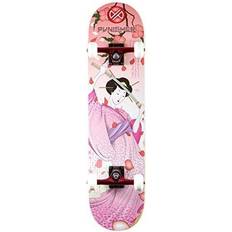 Punisher Skateboards Skateboard Punisher Skateboards Samurai Complete Skateboard with Concave Deck, Pink, One Size