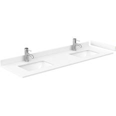 Kitchen Sinks Wyndham Collection WCFVCA166DTOPUNS 66" Double Vanity Top with
