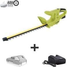 Pole cordless hedge trimmer Garden Power Tools Sun Joe 24-Volt Cordless Handheld Hedge Trimmer Kit