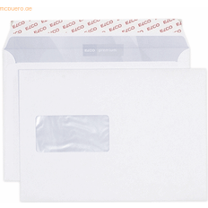 Weiß Versandverpackungen Elco Office FSC C5 100 gsm fönster 90 x 45 mm vit plånbok skala och försegla kuvert förvaringsbox – förpackning 100