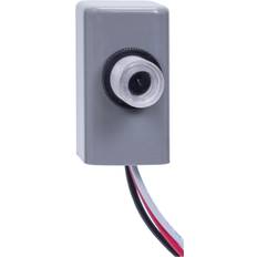 Sensors Intermatic NIGHTFOX 1,000-Watt LED/Incandescent Button Electronic Photocontrol, Gray