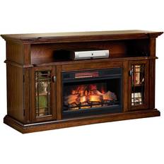 Purple Fireplaces ChimneyFree Wallace Cabinet & 26 inch Infrared Firebox Empire Cherry