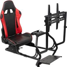 Vivo Gaming Accessories Vivo Racing Simulator Cockpit with TV Mount, Wheel Stand, Gear Mount, Chair Frame Only, Fits