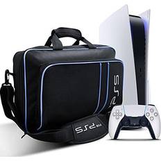 Gaming Bags & Cases Frusde PS5 Bärväska, bärväska PS5-skiva/digital utgåva kontroller, resefodral väska PS5, kontroller, spelkort, HDMI