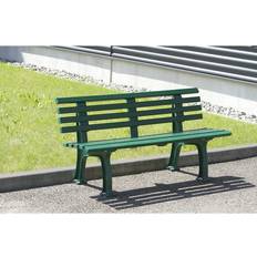 Treningsbenker på salg Park bench made of plastic, with 9 slats, width 1500 mm, steel