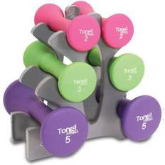Cap Barbell Dumbbells Cap Barbell Tone Fitness 20-Pound Hourglass Dumbbell Set Weight Set