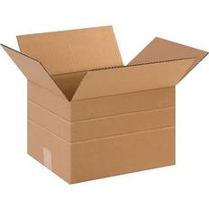 12" x 10" x 8" Multi-Depth Shipping Boxes, Brown, 25/Bundle (MD12108) Kraft