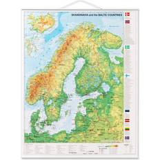 Plakate & Poster Naga Scandinavian Map 67x97cm