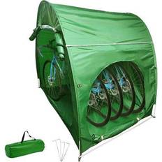 Storage Tent Vevor Outdoor Waterproof Bicycle Storage Shed with Carry Bag 420D Oxford Fabric Bike Cover Storage Tent for 4 Bikes, Green