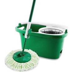 Libman All-In- One Microfiber Spin Mop Bucket Floor Cleaning System, 2