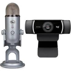 Blue Microphones Yeti Silver Bundle with Logitech C922 Pro Stream Webcam