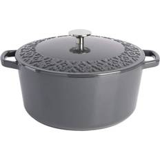 Spice by Tia Mowry Savory Saffron Dutch Cast Iron Oven with lid 1.59 gal 14 "