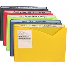 Assorted Colors Write-On Poly File