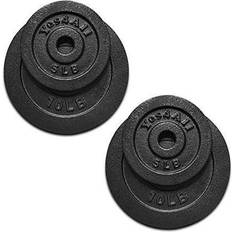 Yes4All Dumbbells Yes4All 1.15-inch Cast Iron Weight Plates Set for Dumbbells-Standard Dumbbell Plates Set (5 10lb, Set of 4)