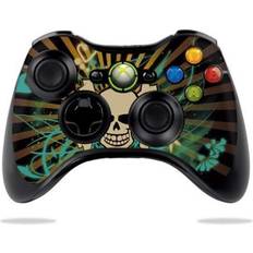 MightySkins Decal Wrap Compatible With Microsoft Xbox 360 Controller Sticker Design Skull Rays