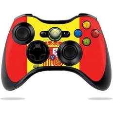 MightySkins Decal Wrap Compatible With Microsoft Xbox 360 Controller Sticker Design Spain Flag