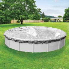 Pool Mate Pool Parts Pool Mate Advanced Waterproof Extra-Strength 12 ft. Round Silver Winter Cover