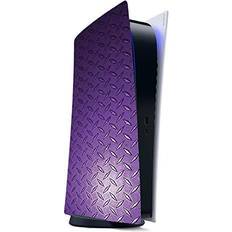Gaming Sticker Skins MightySkins Compatible with PS5 Playstation 5 Digital Edition - Purple Diamond Plate Protective, Decal wrap Cover