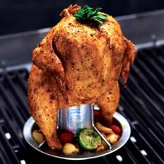 Chicken Roasters Grillpro Stainless Steel Chicken Roaster With Silicone Brush