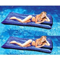 Swimline Pools Swimline Swimming Pool Inflatable Fabric Covered Air Mattresses Oversized (2-Pack) Blue