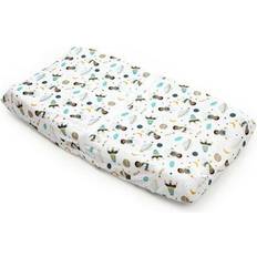 Little Muffincakes Ashton Changing Pad Cover In Blue Blue Changing Pad Cover