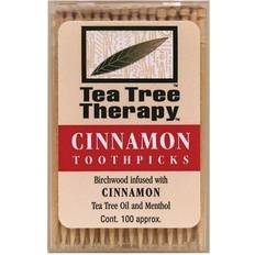 Dental Sticks Tea Tree Therapy Cinnamon Toothpicks Mint 100-pack