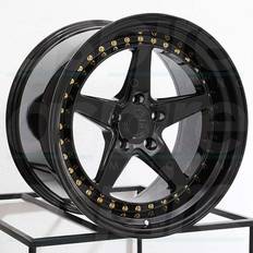 18" Car Rims Aodhan Wheels DS05 Black Vacuum 18x9.5 5/114.3 ET30 CB73.1