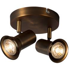 Bronse Spotlights QAZQA Ceiling bronze rotatable Spotlight