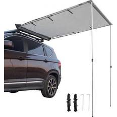 Vevor Tents Vevor 5 x 8.2 ft. Car Side Awning with Carry Bag Pull-Out Retractable Vehicle Awning Waterproof UV50 Installation Kit, Grey