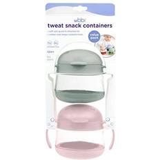Ubbi Baby Bottles & Tableware Ubbi Tweat 2-Pack Snack Container In Sage/pink pink 2 Pack