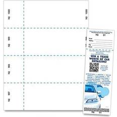 Blanks/USA Jumbo Micro-perforated Event/raffle Ticket, 90 Lb, 8.5 X 11, White, 4 Tickets/sheet, 250 Sheets/pack BLA10X9WH White