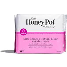 Menstrual Pads The Honey Pot Company Non-Herbal Regular Pads with Wings, Organic Cover - 20ct