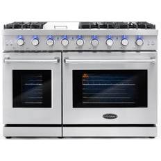 Gas cooker with fan oven Ranges Cosmo 48 Commercial Range Kitchen with Silver