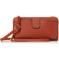 Amazon Essentials Wristlet Wallet Crossbody Phone Bags for Women with Card Slots Cognac