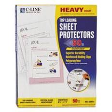 Shipping & Packaging Supplies Heavyweight Polypropylene Sheet Protector, Clear, 2" 11 x 8 1/2, 50/BX