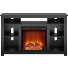 Ameriwood Home Fireplaces Ameriwood Home Edgewood Transitional Black TV Console with Fireplace