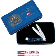 Knife Blocks Case Cutlery W. R. Co Masonic Blue Bone Pocket Knife