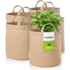 Coolaroo Outdoor Planter Boxes Coolaroo 5 Gallon Round Grow Bag with Holes Durable