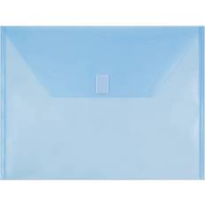 Jam Paper Envelopes & Mailing Supplies Jam Paper 9 3/4'' x 13'' 12pk Plastic Envelopes with Hook & Loop Closure, Letter Booklet Blue
