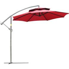 OutSunny Parasols & Accessories OutSunny 9FT Patio Cantilever Umbrella with Cross Base Offset Umbrella