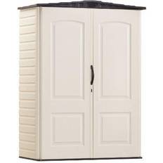 Rubbermaid storage shed Rubbermaid Resin Weather Resistant Outdoor Storage Shed, 5 2 ft., Sandalwood/Onyx Roof, for Garden/Backyard/Home/Pool