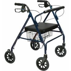 Rollator walker with seat Drive Medical 10215bl-1 Heavy Duty Bariatric Walker Rollator With Large Padded Seat