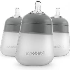 Nanobébé Baby care Nanobébé Flexy Silicone Baby Bottle in Gray Size 9 oz 100% Silicone