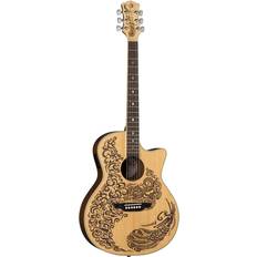 String Instruments Luna Henna Paradise Select Spruce Acoustic-Electric Guitar Satin Natural