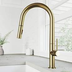 Vigo Greenwich Matte Gold Pull-down Kitchen Faucet with